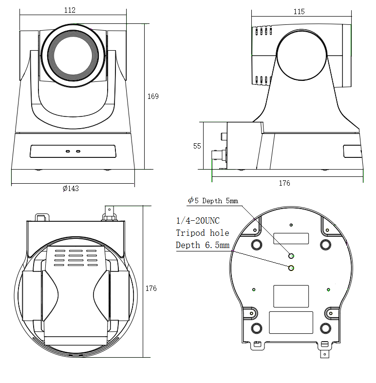 同三維TS580信息通訊類5~30倍光學(xué)變焦HDMI/SDI高清攝像機(jī)