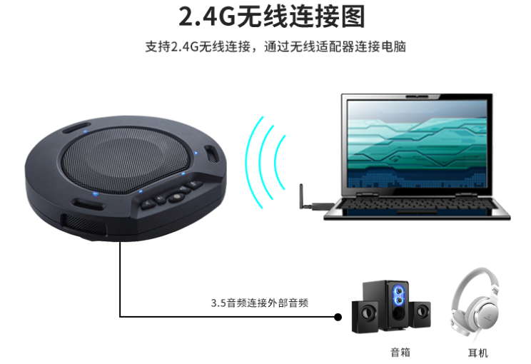 同三維TM2W無線2.4G全向麥克風(fēng)